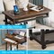 Rolling C Table with Charging Station, Mobile Side Table for Sofa and Bed